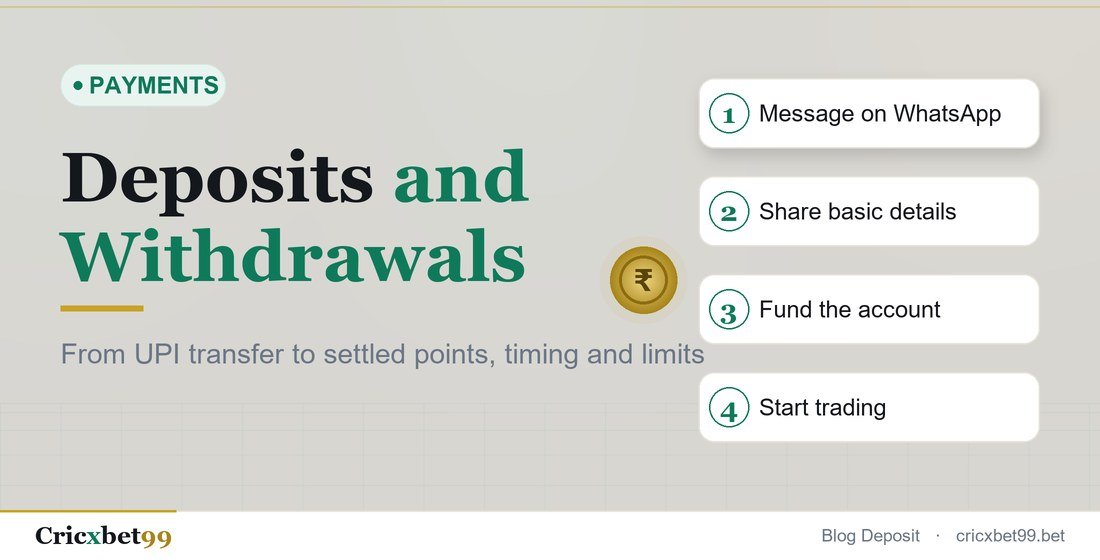 UPI deposit and withdrawal flow on a Cricbet99 exchange account