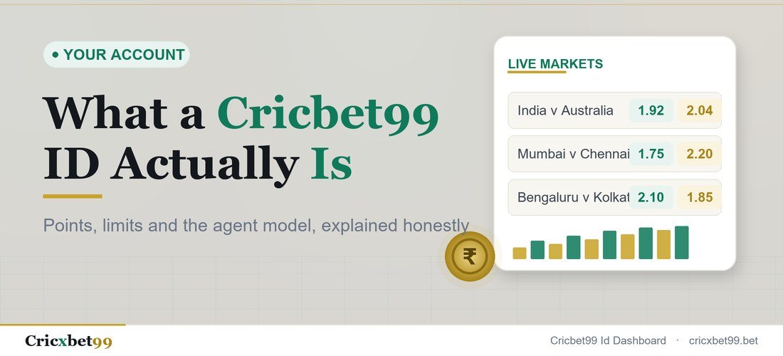 Cricbet99 ID dashboard showing points balance, current exposure and settled bet statement