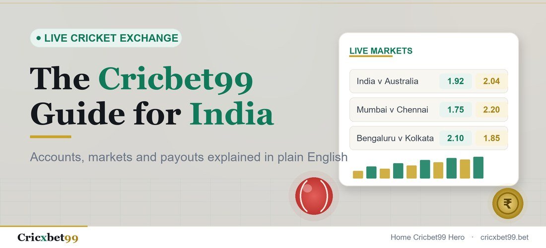 Cricbet99 exchange interface showing live cricket match odds with back and lay prices