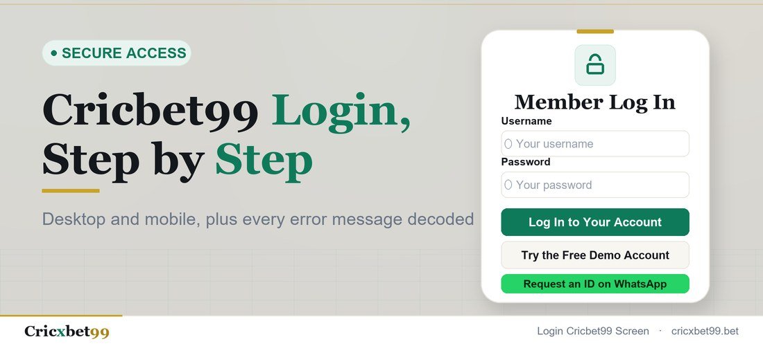 Cricbet99 login screen showing username and password fields on a desktop browser